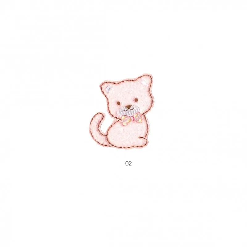 Chat/mouton peluche - Chat rose 5,5x5