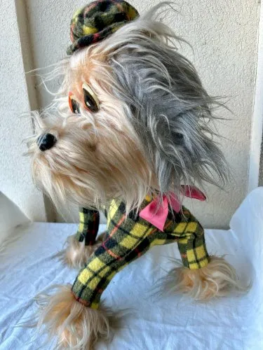 Chien peluche vintage années 70