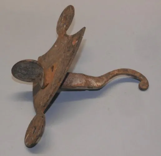 - CLENCHE LOQUET POUCIER fer forgé XIXe déco Porte poignée  D