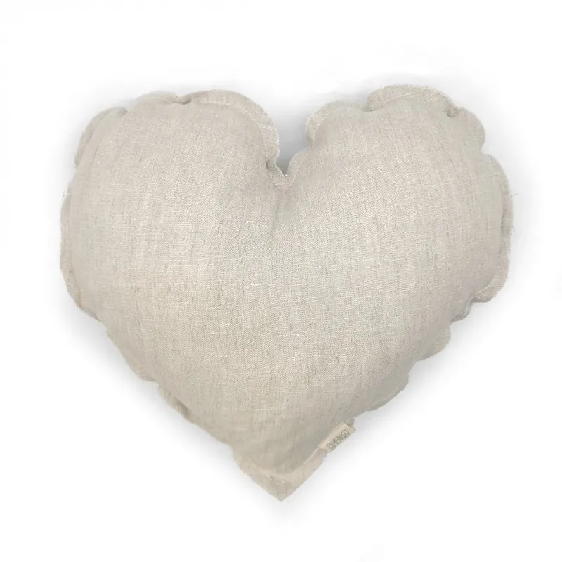 cojin corazon 100% linen