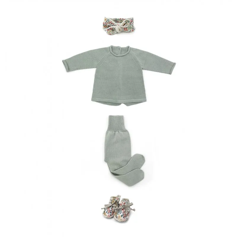 conjunto primera puesta tricot grey