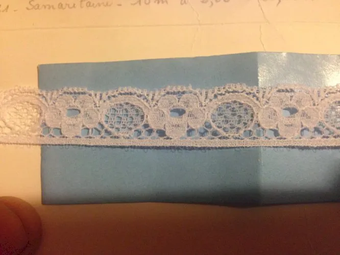 coupon de dentelle mecanique ancienne 2 m x 1,5 cm D12