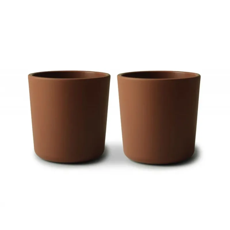 dos vasos mushie caramel