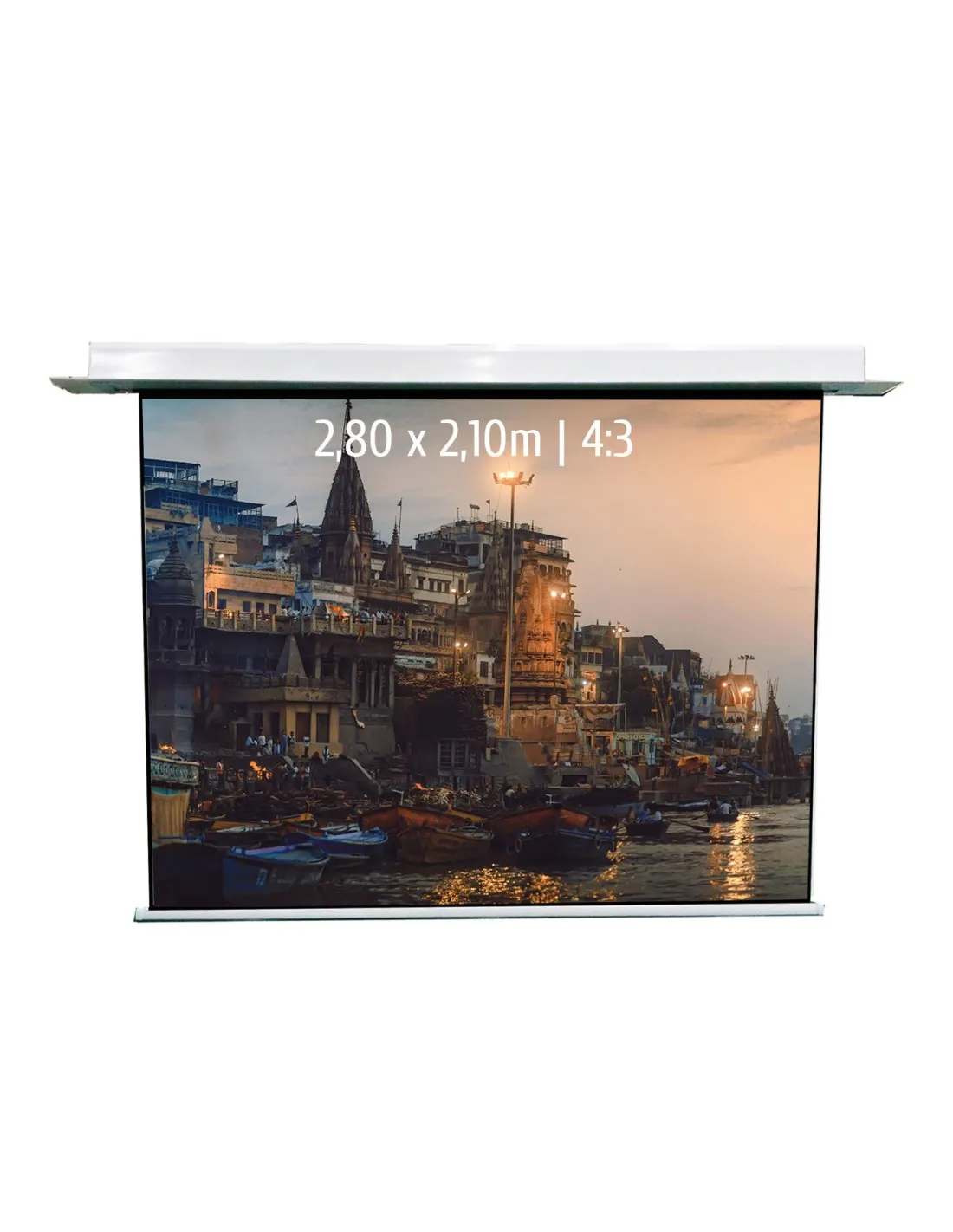 Ecran de projection motorisé encastrable 2,80x2,10m 4:3 Wi-Fi