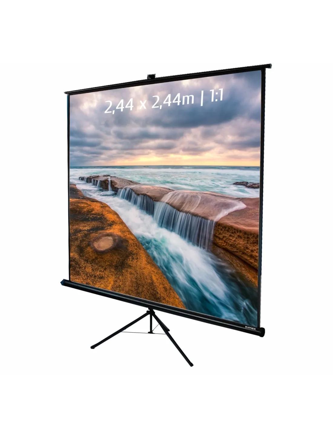 Ecran de projection trépied 2,44x2,44m 1:1
