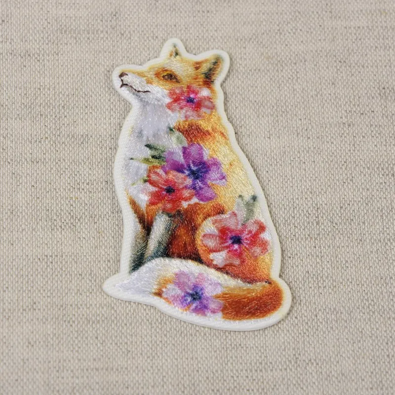 Ecusson animaux fleuris - Renard