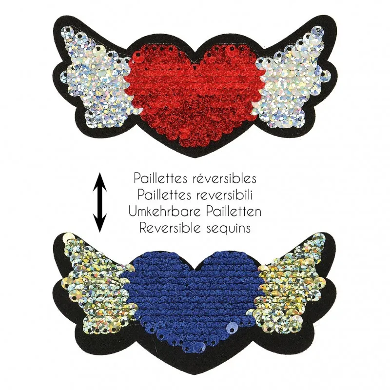 Ecusson coeur cerise - Coeur