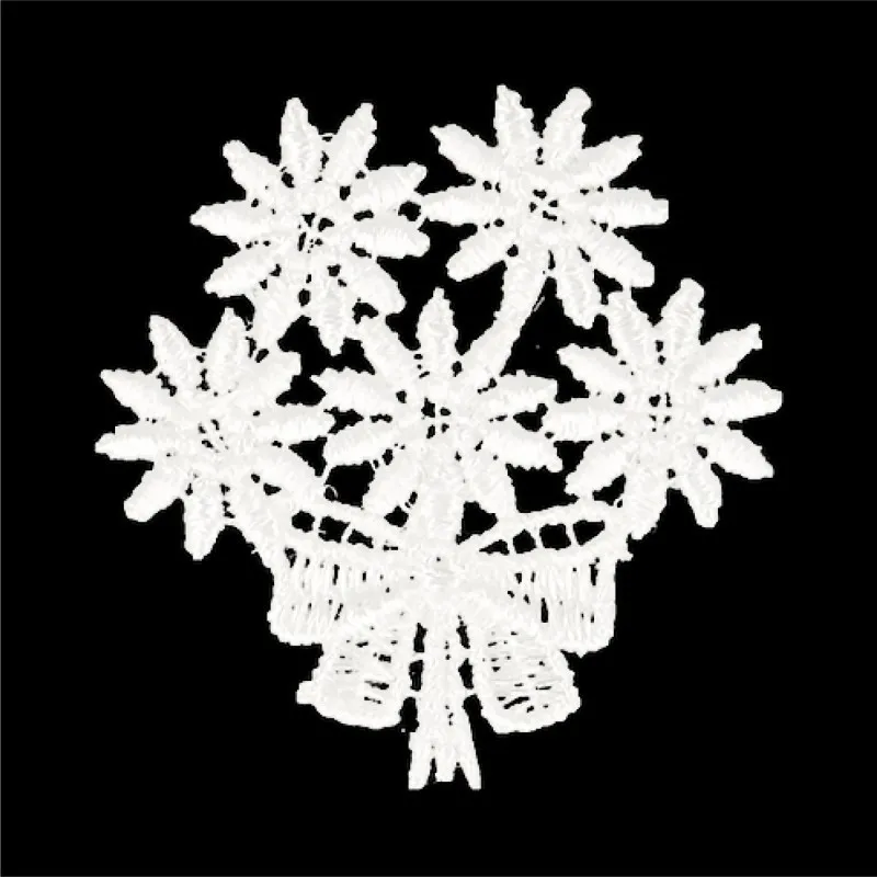 Ecusson fleur dentelle - Bouquet