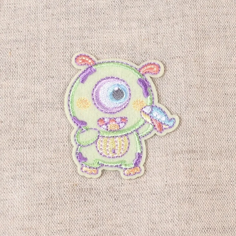 Ecusson monstres rigolos - Monstre vert