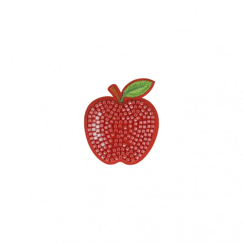 Ecusson pomme perles - Pomme