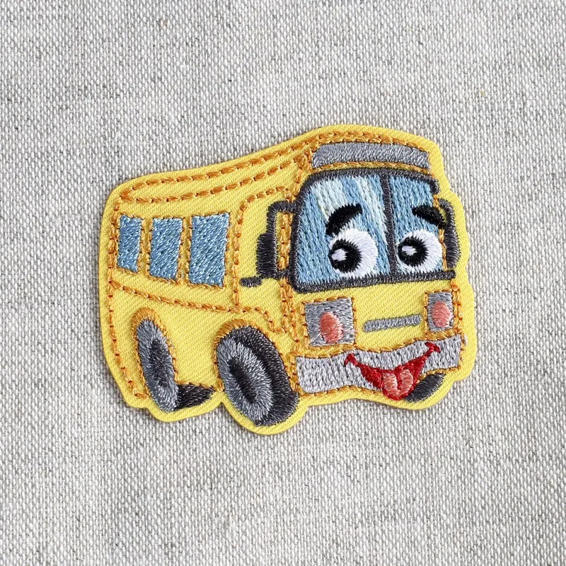 Ecusson transports rigolos - Bus jaune