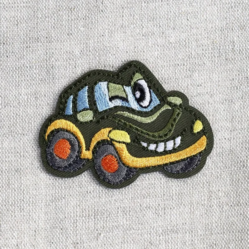 Ecusson transports rigolos - Voiture verte