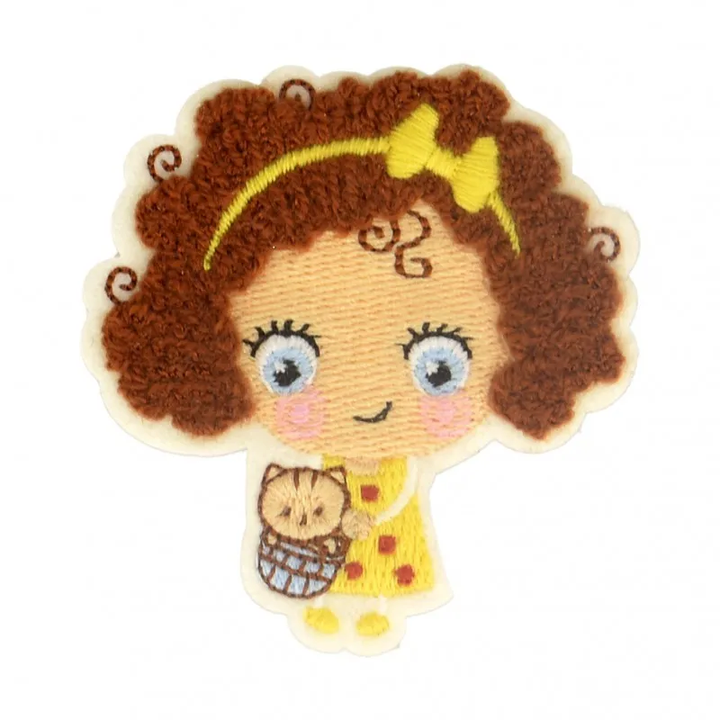 Ecussons petite fille - Fille chat