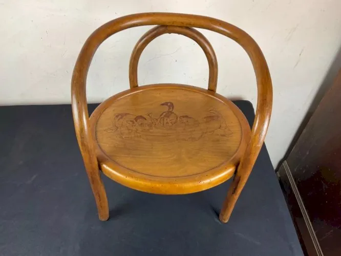 fauteuil chaise enfant poupée bois courbé (Baumann) benjamin rabier .