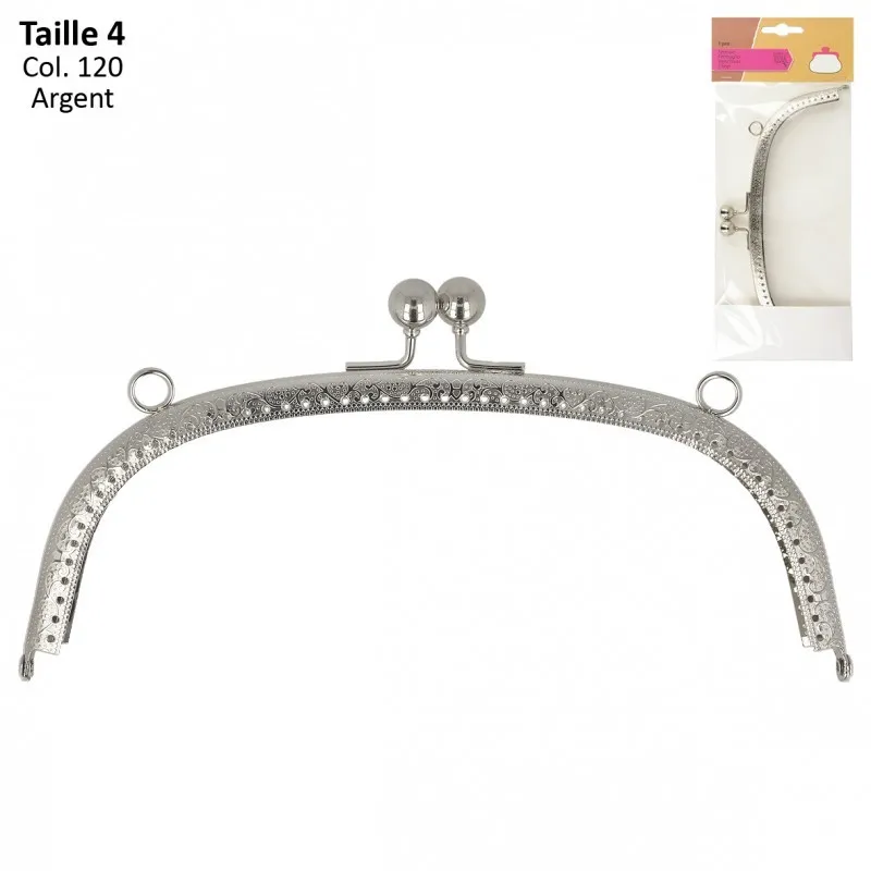 Fermoir 203x100mm - Argent