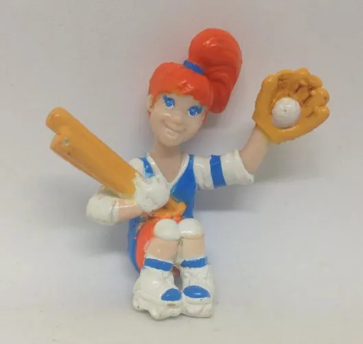 figurine vintage 1990 a identifier joueuse de baseball