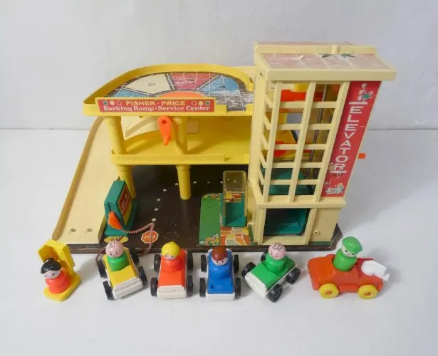 Fisher Price vintage garage avec personnages
