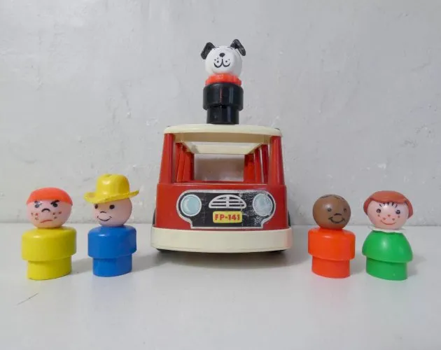 Fisher Price vintage Little People bus avec personnages