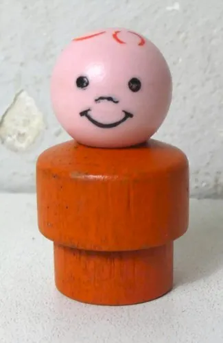 Fisher Price Vintage rare personnage petit garçon bois little people