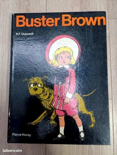 Grand livre buster brown par R.F Outcault datant de 1975 en bon etat (made in chiner)