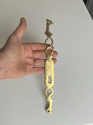 grande entree de serrure en laiton massif hauteur 26 cm