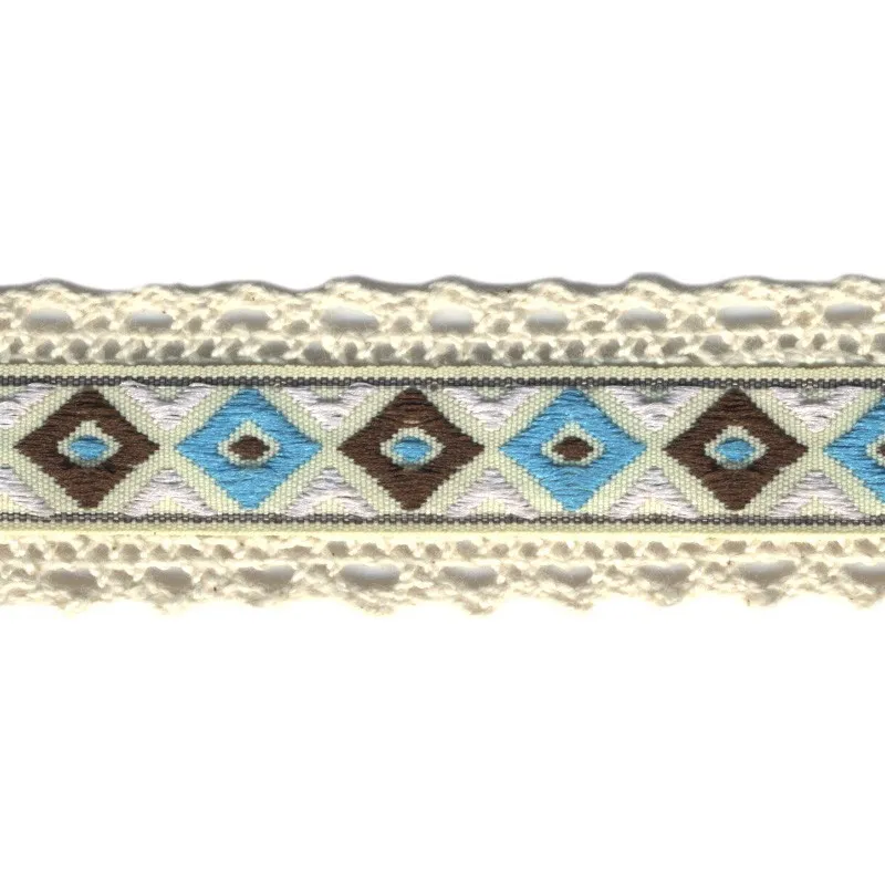 Jacquard/dentelle 30 mm Turquoise -