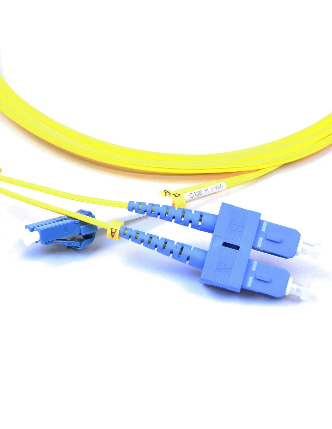 Jarretière optique duplex 2mm OS2 SC / LC Jaune 3m