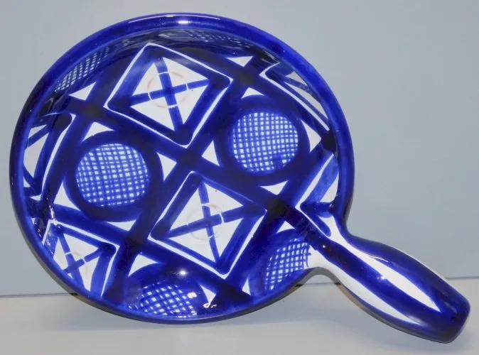 - JOLI POELON CERAMIQUE VINTAGE ROBERT PICAULT MOTIFS BLEUS COLLECTION  D