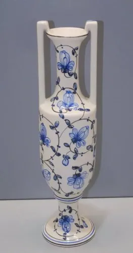 - JOLI VASE AMPHORE CERAMIQUE PORTUGAL DUIEIRO AGUEDA HAND PAINTED LUISA-SAO  D