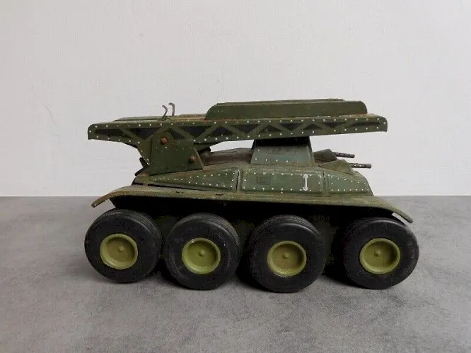 JOUET ANCIEN GROS TANK JOUSTRA EN TÔLE N°22