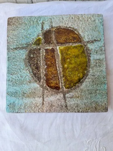 L .Y BONNET (BONNET Louis Yves) Carreau Céramique, Dessous Plat