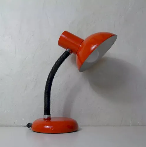 lampe orientable de bureau vintage orange