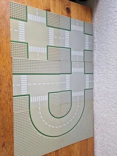 Lego ,lot de 6 plaques grises , 25,5 x 25,5 vintage - reference n° 4