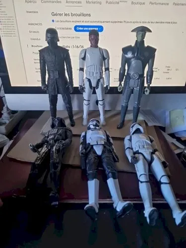 lot 6 STAR WARS TITAN HERO FIGURINE PLASTIQUE 30 CM Hasbro