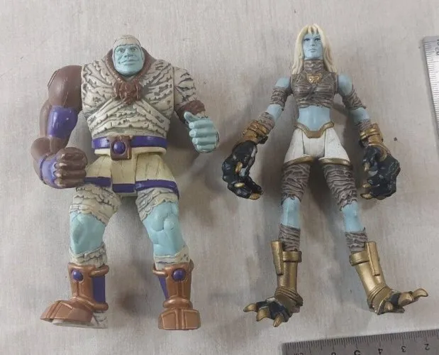 Lot anciennes figurines, Mummies Alive, Nefertina + Armon, Kenner / Hasbro 1997