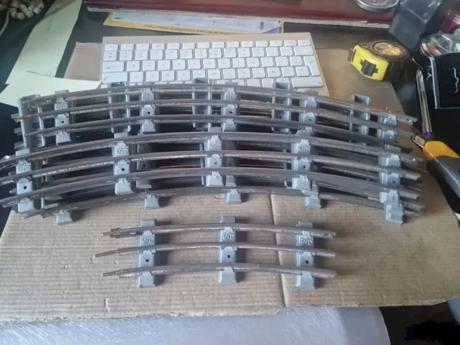 lot de 10 Rails Courbes Dont Un Cour pour train electrique JEP france echelle O