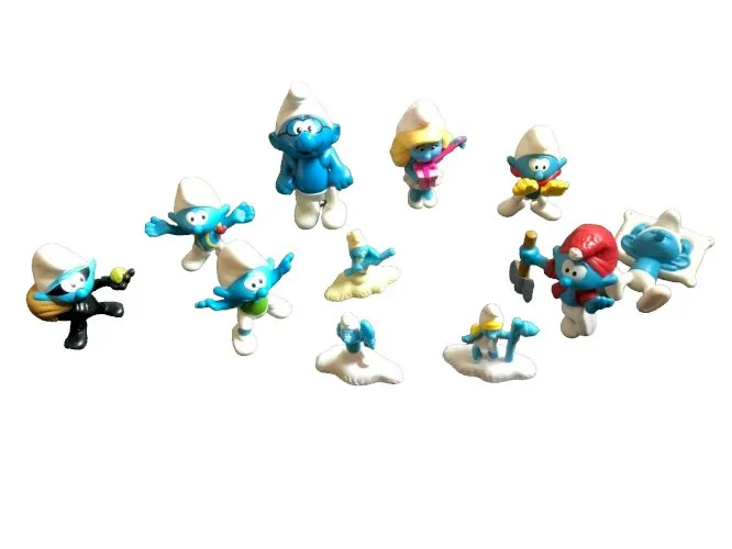 lot de 11 figurines SCHTROUMPF Mac Donald année 2018 2017 2002 2013