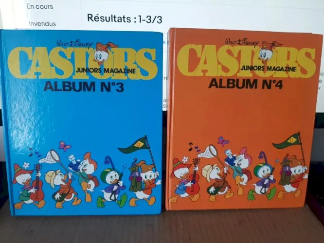 lot de 2 CASTORS JUNIORS MAGAZINE / ALBUMS N° 3 et n° 4 - bel etat