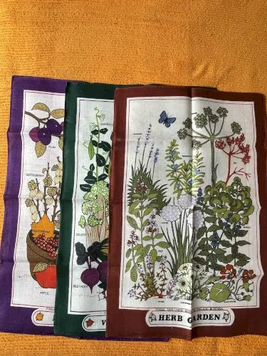 Lot de 3 grands torchons 100 % lin