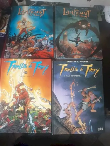 lot de 3 lanfeust de troy dt un double + 1 troll de troy