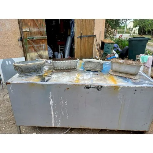 Lot de 4 Jardinières en Fonte 1900 de Charleville - Mézières