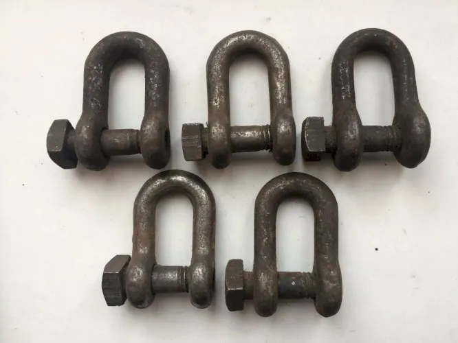 lot de 5 manilles droites anciennes levage