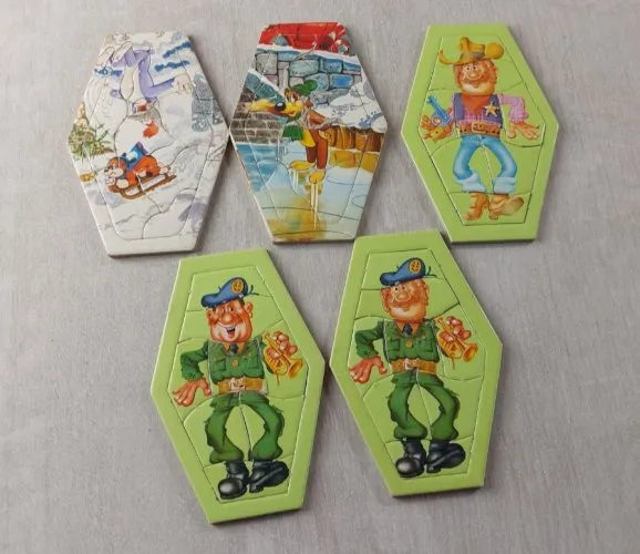 Lot de 5 puzzles, Six de savoie, Tyrode, vintage