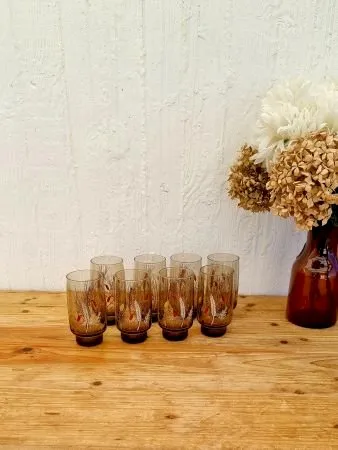 Lot de 8 verres à orangeade Arcopal modèle Tivoli