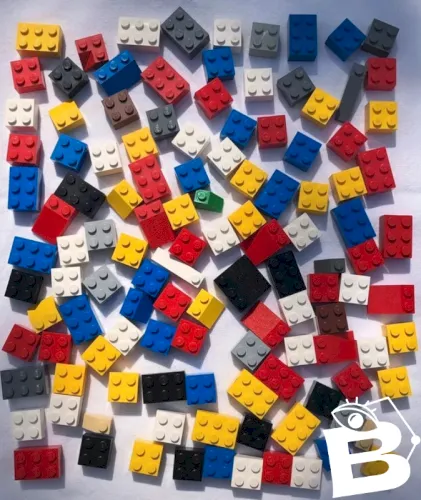 Lot de briques et pentes Lego