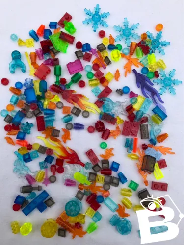 Lot de pièces Lego translucides multicolores