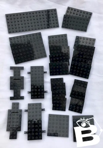 Lot de plaques de Lego noires