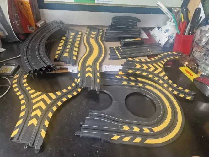 LOT DE RAILS circuit voiture électrique MICRO SCALEXTRIC