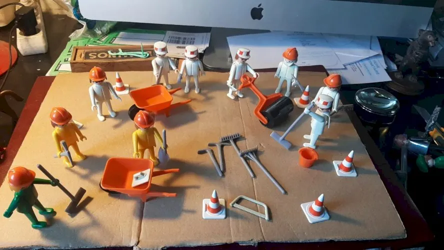 lot figurines playmobil vintage - travaux