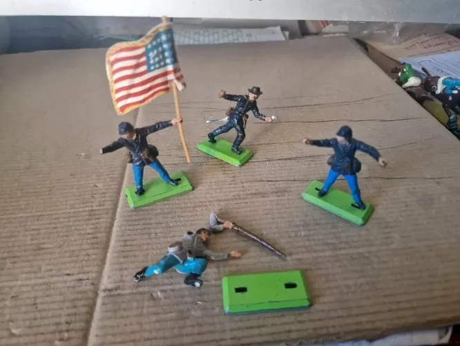 Lot Soldats Guerre De Sécession BRITAINS Pour Restauration